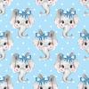 Cute, Seamless, Blue Elephant Background