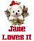 Christmas polar bear - Jane