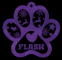Dog Christmas Ornament - Flash (purple}