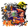 - Too Cute To Spook Witch Girl Pumpkin Halloween
