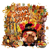 Happy Thanksgiving Gnome Turkey Fall Autumn Glitter