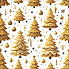 Gold trees Christmas background