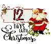 12 Days Until Christmas Countdown Vintage Santa