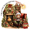 Twas the Night before Christmas Boy Elf Hot Cocoa Fireplace Glitter