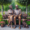 AI Statue of elderly couple 