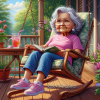 Grannie on the porch (AI)