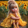 Girl in sunflowers