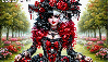 Victorian Girl black red