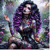 Purple Goth girl