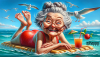 Grannie on a raft 4